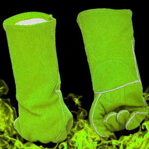 Gants de travail de soudeur de sécurité à la main BBQ résistants à la chaleur et ignifuges sur mesure gants de travail de soudage en cuir de vache robuste - Product Image 6