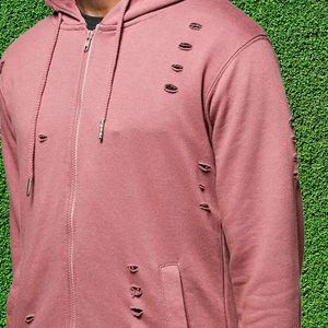 Latest Design <b>Men's</b> Distressed Tracksuit High Quality 100% Cotton Quick Dry Breathable Design for Adults Distressed Tracksuits - Product Image 5