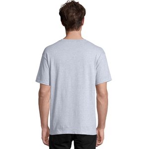 Camiseta de algodón 100% para hombre, camisetas finas de verano suaves informales para Fitness, ropa de casa para hombre, camiseta sólida de manga corta con cuello redondo para hombre - Product Image 3