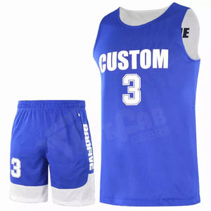 Uniforme de basket-ball respirant brodé Design Chemise de basket-ball sublimée personnalisée en gros avec maillot en polyester - Product Image 1
