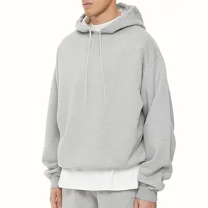 Sudadera con capucha de lavado ácido vintage personalizada para hombre, Jersey estampado desgastado francés pesado sin hilo, bordado de invierno - Product Image 5