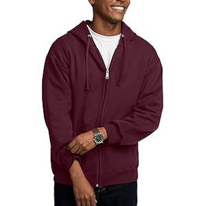 เสื้อกันหนาวมีซิปแขนยาวทรงหลวมมีฮู้ดรูดซิปดีไซน์แบบกำหนดเองสำหรับฤดูใบไม้ผลิและฤดูหนาว - Product Image 1