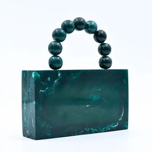 Bolso de mano de resina elegante hecho a mano para mujer elegante bolso de noche - Product Image 3