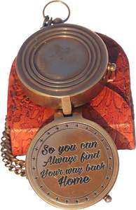 Boussole de poche en laiton nautique randonnée Direction boussole marine avec étui en cuir de luxe boussole gravée personnalisée pour cadeau - Product Image 6