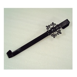Cintre de guirlande en fer peint noir motif flocon de neige pour guirlande de noël crochet porte d'entrée décorative - Product Image 1
