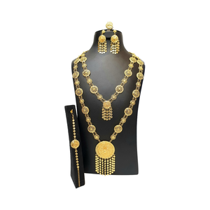 Juegos de Joyería de Moda de Colección Árabe Chapados en Oro de 24 Quilates - Product Image 1