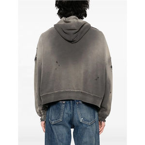 OEM Personnalisé, Solide, Écologique, Tendance, Streetwear, avec ornements en strass effet vieilli, délavé à l'acide, 100% Coton, Hiver - Product Image 2