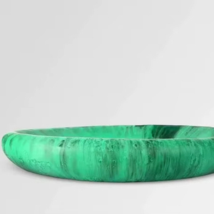 Plato de servicio de comida ecológico Apto para lavavajillas moderno con diseño personalizado redondo pulido de resina para regalos de empresa - Product Image 1