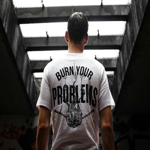 T-shirt à col rond pour hommes Street wear Vente en gros Poly coton de différentes méthodes d'impression et matériaux en stock à vendre - Product Image 2