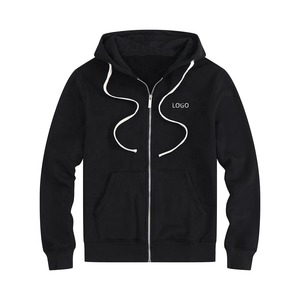 Sweat à capuche zippé français poids lourd avec broderie personnalisée sweat à capuche zippé à impression bouffante streetwear style sweat à capuche pour hommes pour l'extérieur - Product Image 1