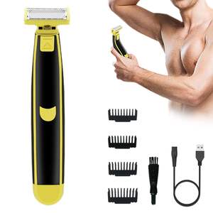 Afeitadora Eléctrica Recargable USB para Hombre, Uso en Seco/Húmedo, Rotatoria Corporal y Facial, con Peine Limitador, IPX7, para Barba y Cuidado Corporal - Product Image 2