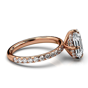 Igi แหวนหมั้นคริสมาสต์ประดับเพชร14K สีทองแบบซ่อนสำหรับปาร์ตี้มาตรฐาน VS1 1กะรัตมรกต - Product Image 5