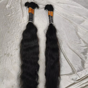 Venta al por mayor de extensiones de cabello humano natural a granel de ondas profundas húmedas y onduladas para trenzar sin trama extensión de cabello de ondas sueltas - Product Image 1