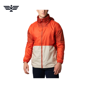 Veste coupe-vent à col montant pour homme avec logo personnalisé, style streetwear, vente en gros, toile fine, hiver, fermeture éclair avant, doublure en nylon OEM - Product Image 2