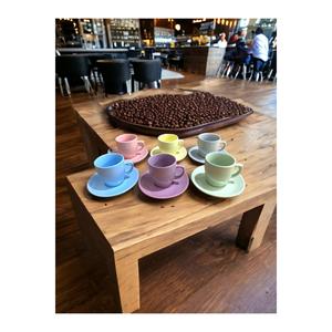 Set di tazze da caffè turco in ceramica da 12 pezzi per 6 persone impilabili per tè/Nescafe colori in polvere 90ml