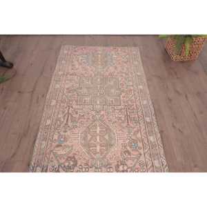 Turkish <b>Runner</b> <b>Rug</b>, 3.2x8.2 ft Vintage <b>Rug</b>, Pink Ombr Wool <b>Rug</b> - Product Image 4