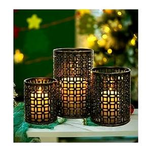 ที่วางเสาโลหะตกแต่งบ้านที่สง่างามที่วางของตกแต่งบ้านที่ทำจากโลหะลวดลายดอกไม้แบบทันสมัย - Product Image 5