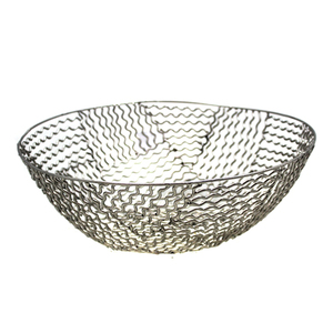 Handmade Bulk Round Shape Metal Iron <b>Silver</b> <b>Wire</b> Kitchen & Table Top Bowl Gold Color Serving Bowl and Decorative Bowl - Product Image 1