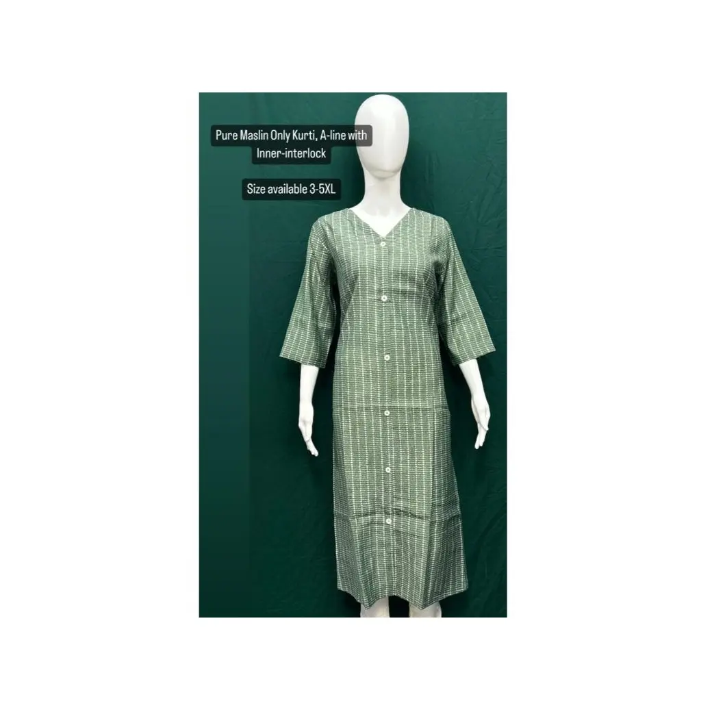 Индийская Пакистанская одежда, Алин, Женская муслиновая курти с внутренним замком для женщин по доступной цене для продажи