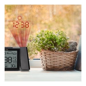 Explore Scientific <b>Digital</b> Weather Alarm <b>Clock</b> With Backlight And Projection 2 Alarms Black - Product Image 3