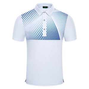 T-shirt polo sur mesure 100% coton pour homme, design long et ajusté avec motif solide, streetwear respirant pour l'été - Product Image 3