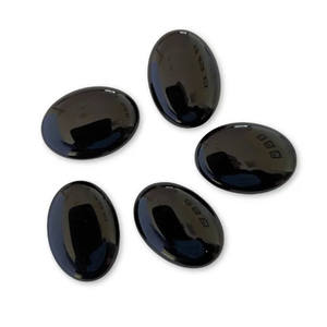 <b>Natural</b> Black Onyx Oval Shape 1 Piece Loose Gemstone Cabochon <b>Stone</b> - Product Image 2