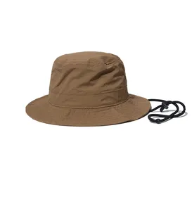 Bucket Hat UV Sun Protection wide brim custom logo green man fishing cap Safari hats for men