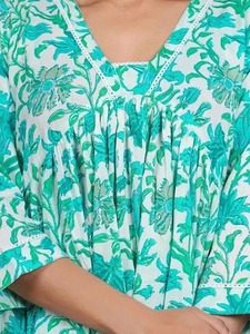 Robe indienne personnalisée en coton à imprimé floral pour mariée tenue d'été longue pour fille tenue décontractée formelle - Product Image 3