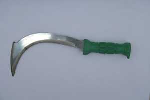 Coupe-herbe manuel, faucille à main, lame en acier inoxydable de 11 pouces pour l'agriculture, outil agricole, 150g léger, manche rouge - Product Image 2