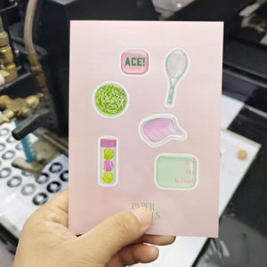 3D Epoxy Resin Sticker Phone <b>case</b> A6 Size Made on Demand Transparent PET <b>Vinyl</b> Waterproof Label Pantone Color Printing - Product Image 2