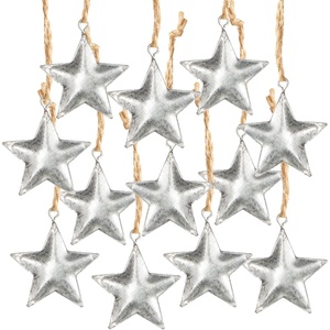 Ornement décoratif de Noël suspendu en métal de couleur marron pour la décoration d'arbre de vacances festive et la pièce cadeau de décoration intérieure - Product Image 3