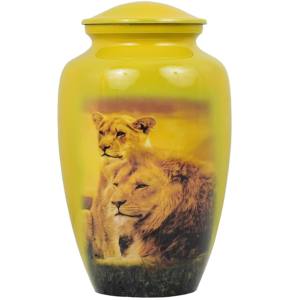 นก อลูมิเนียมเผาศพ Urns ราคาต่ําอลูมิเนียมหัตถกรรมโลหะผู้ใหญ่ Urns สําหรับบ้านงานศพที่ทําในอินเดีย - Product Image 3