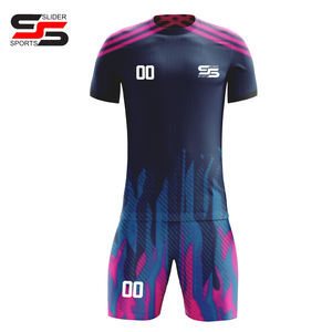 Camisetas de fútbol de poliéster 100% personalizadas Ropa de fútbol transpirable Adultos Impresión digital Nombre personalizado Logotipo Servicio OEM Nuevo - Product Image 1