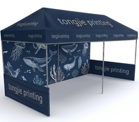 Tente de stand d'exposition personnalisée imprimée avec tissu Oxford/Polyester imperméable et pliable pour salons professionnels