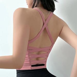 Sujetador de Yoga con estilo de calidad superior Sujetador deportivo de nailon de LICRA transpirable para mujer Nueva tendencia superior Sujetador de mujer al por mayor - Product Image 3