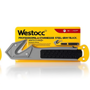 Couteau utilitaire de sécurité professionnel réutilisable en acier inoxydable gris/noir 9 mm x 22 mm Westcott - Product Image 2