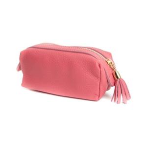 Bolso de cosméticos de cuero genuino con cierre de cremallera, bolsa de viaje de alta calidad - Product Image 1