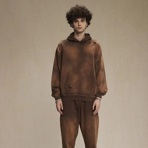 Sudaderas con Capucha Personalizadas con Logotipo para Hombre, 100% Algodón, Lavado Ácido Negro, Básicas, MOQ Bajo, Esenciales de Invierno - Product Image 3