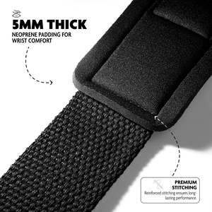 Sangles de levage antidérapantes en néoprène rembourré avec impression silicone motif drapeau américain, accessoires de gym, fabricant, service OEM/ODM - Product Image 5