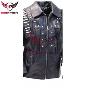 Chaqueta de Cuero de Búfalo Suave de Primera Calidad Hecha a Mano con Flecos, 100% Auténtica Ropa Occidental, Chaqueta de Vaquero para Hombre, Estilo Vintage - Product Image 4