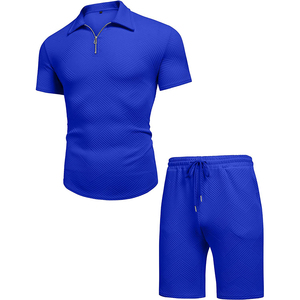 Conjunto de 2 piezas para correr de verano con logotipo personalizado para hombre, pantalones cortos y camiseta de estilo informal con logotipo lavado personalizado de alta calidad - Product Image 1