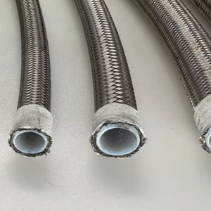 AN3 AN4 AN6 AN8 AN10 Manguera de carreras 304 Manguera de freno de PTFE trenzada de acero inoxidable Línea de aceite combustible Tubo de manguera de enfriador de aceite - Product Image 1