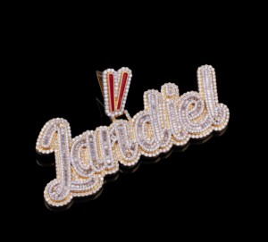 Pendentif en or massif 14K avec placage nominatif, héritage sacré en diamant cultivé en laboratoire pour cadeau - Product Image 1