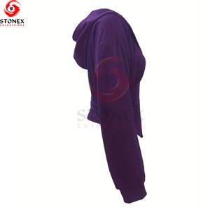 Sudadera Corta con Capucha y Cremallera para Mujer, Diseño Moderno, Logotipo Personalizado, Talla Grande, Transpirable, para Invierno - Product Image 3