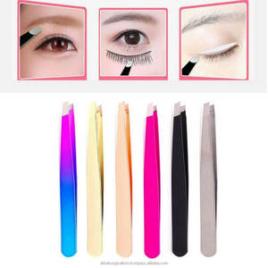 Pince à sourcils de salon avec logo personnalisé de haute qualité, pointe pointue inclinée en acier inoxydable, durable et écologique, de style classique, OEM - Product Image 6