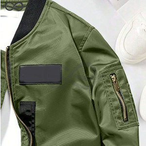 Chaqueta de manga larga con parche de cierre de cremallera informal para hombre, abrigo versátil, venta al por mayor, precio bajo, ropa deportiva de fábrica - Product Image 5