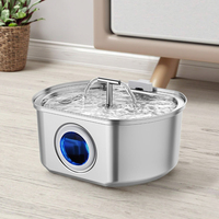 OEM/ODM Distributeur d'eau intelligent portable 2L en acier inoxydable massif, écologique, moderne, à circulation automatique, étanche IPX5 pour chats et chiens