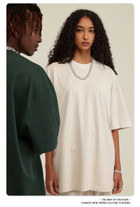 เสื้อยืดทรงบ็อกซี่คุณภาพสูง เสื้อยืดลำลอง ผ้าฝ้าย 100% เสื้อยืดโอเวอร์ไซส์ ไหล่ตก เสื้อยืดสกรีนลายตามสั่ง - Product Image 3