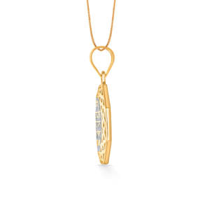 Pendentif classique Swarajya Mudra en or jaune pour femmes - Charme raffiné - Product Image 2