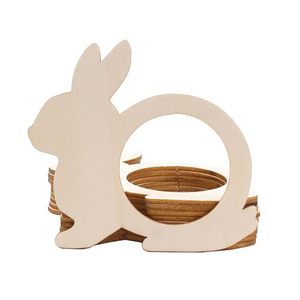High Quality <b>Cartoon</b> Animal Napkin <b>Ring</b> Wood Shaped Rabbit for Weddings Parties Perfect Table Decoration to Impress Your Guests - Product Image 3